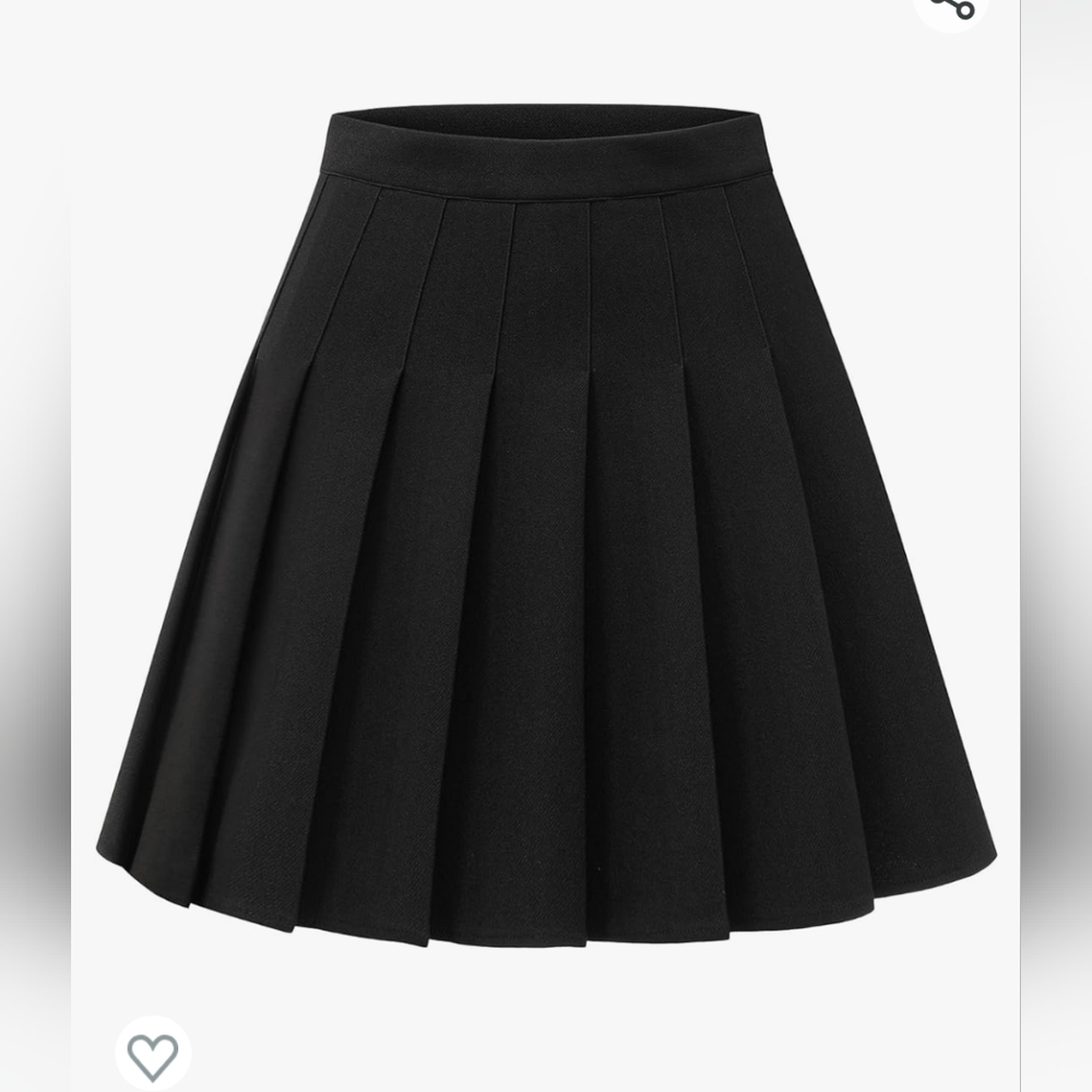 NWOT pleated black mini skirt XL